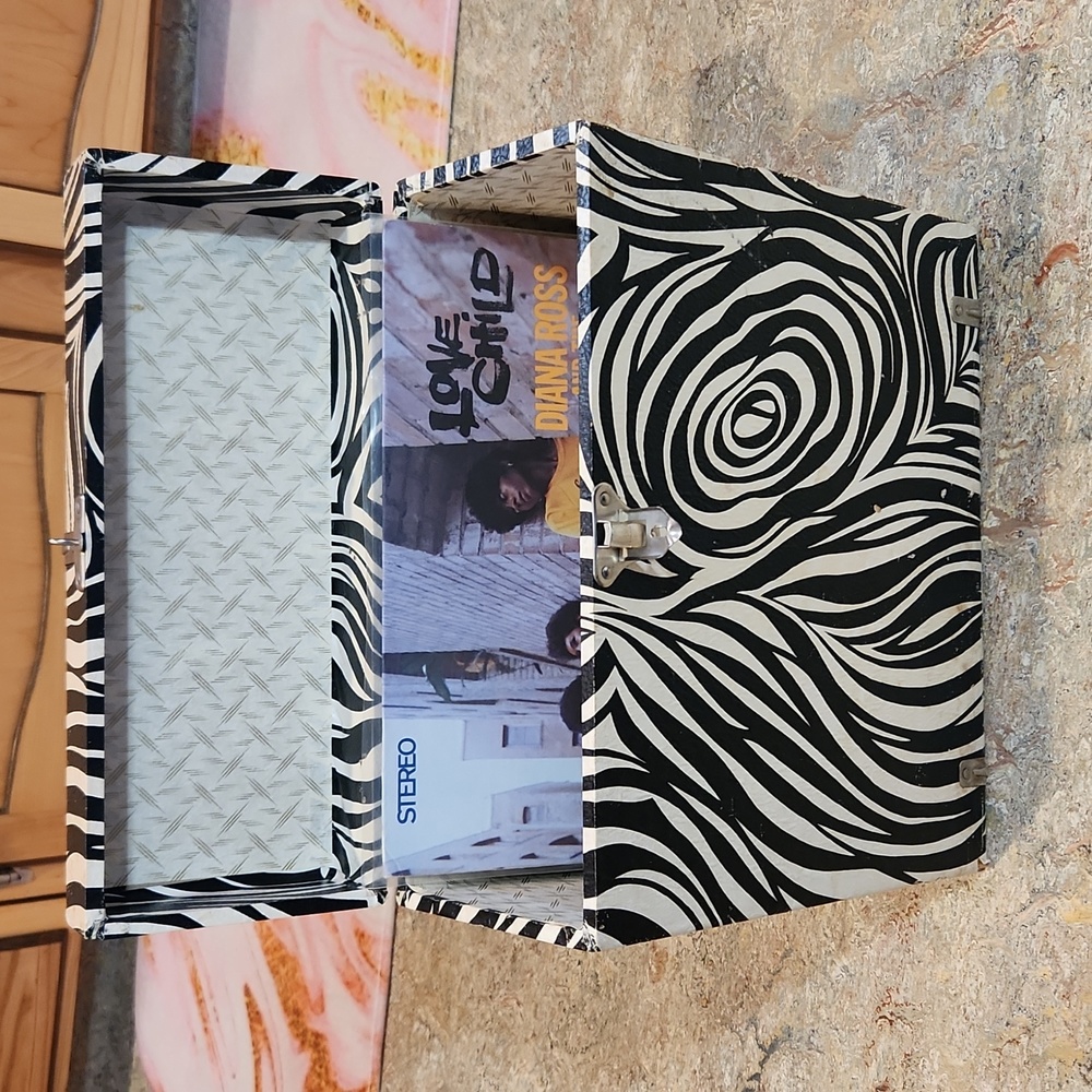 Vintage Mod Psychedelic Vinyl Record Storage Box